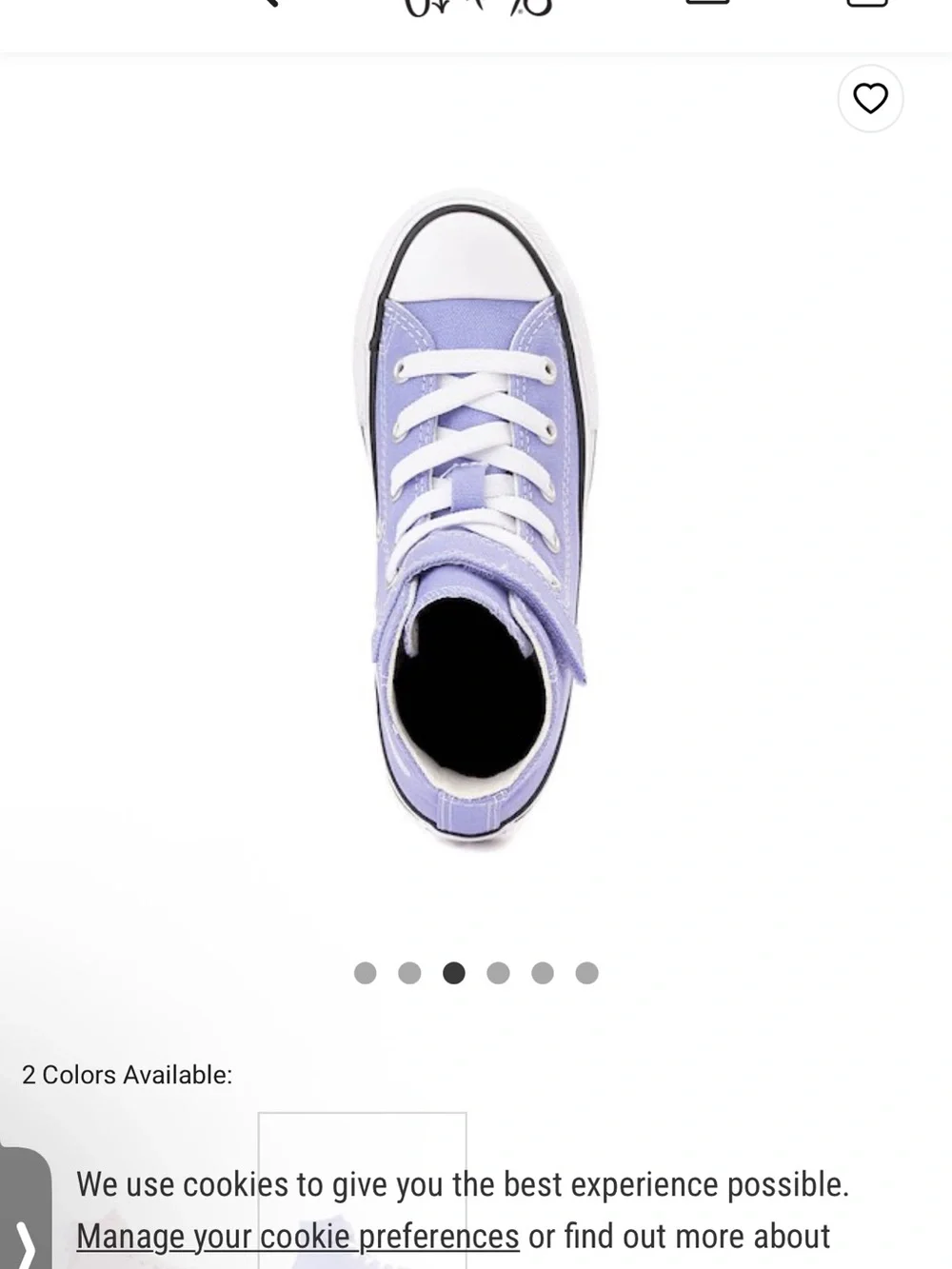 New NIB Kids High-Top Canvas Sneakers Very Peri  Sz 12
