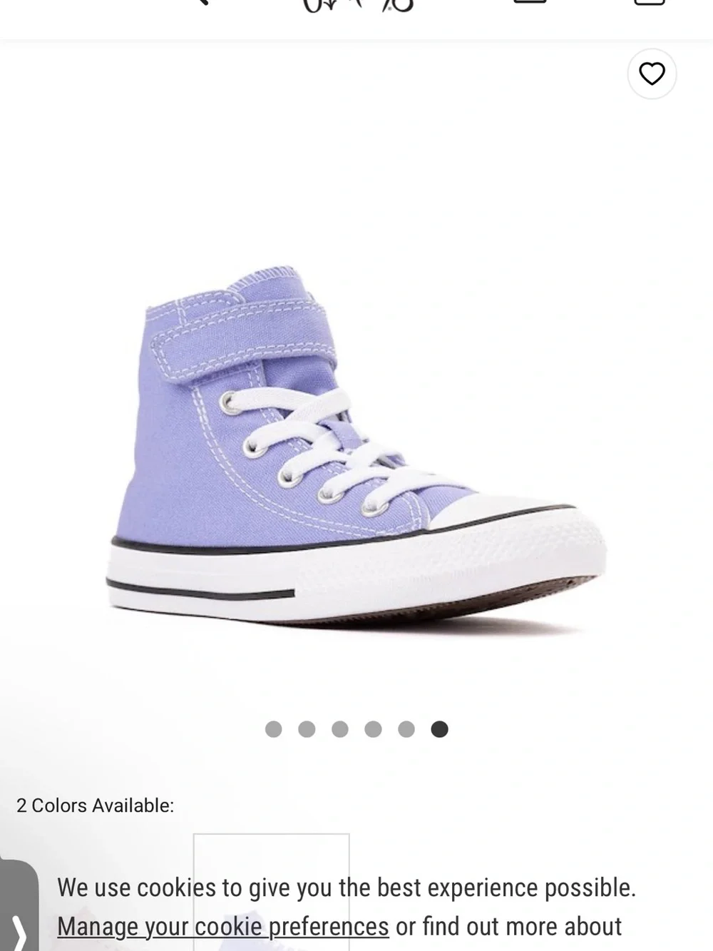 New NIB Kids High-Top Canvas Sneakers Very Peri  Sz 12